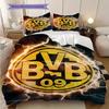 Боруссия Дортмунд Логотип Узор Комплект Постельного Белья Одеяло Пододеяльник Наволочка Домашний Декор Подарок на День Рождения (1 пододеяльник + 2 наволочки, без наполнителя)