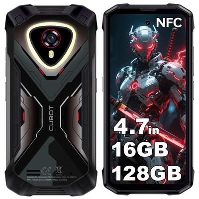 CUBOT Kingkong Mini 4 Android 15 Защищенный смартфон 16 ГБ + 128 ГБ, 4,7-дюймовый дисплей, фонарик для кемпинга, 48 МП + 16 МП, 4700 мАч, 4G Dual SIM / Распознавание лица / NFC / IP68 / GPS