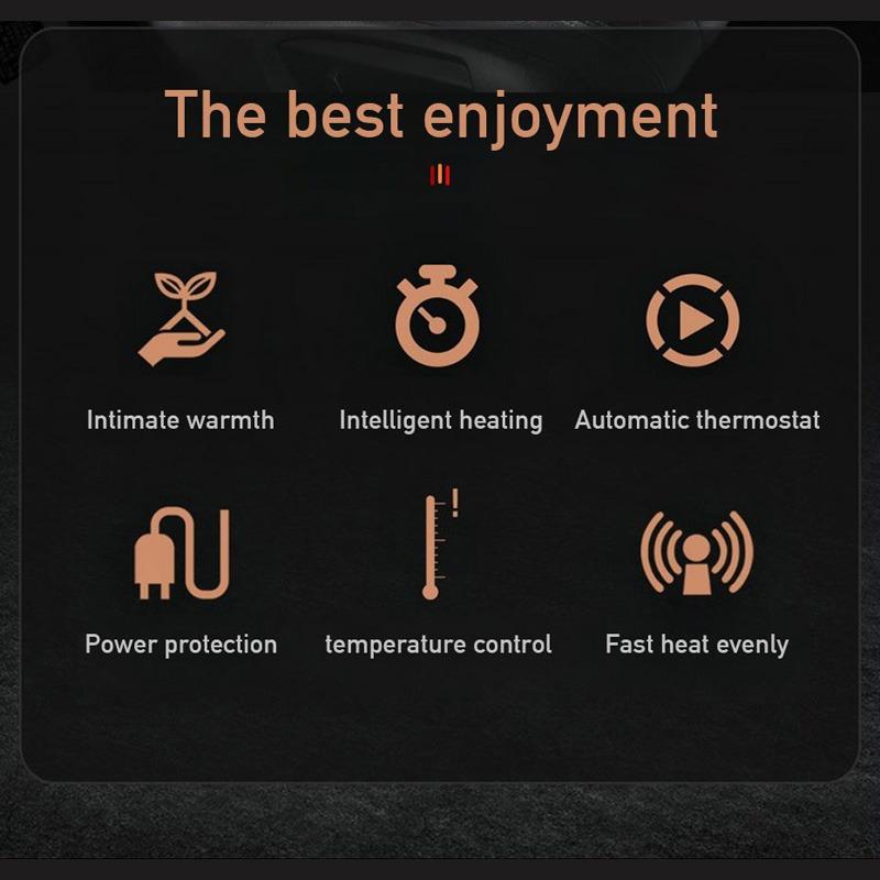 Winter Car Heating Cushion Car Electric Heating Plush Seat Cushion 12V Universal Heating Warm