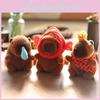 Keychain Capybara Stuffed Soft Short Plush Toy Pp Cotton Backpack Accessory