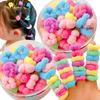 100Pcs Kids Elastic Hair Bands Girls Rubber Band for Children Sweets Scrunchie Hair Ties Clips Headband Baby Hair Accessories