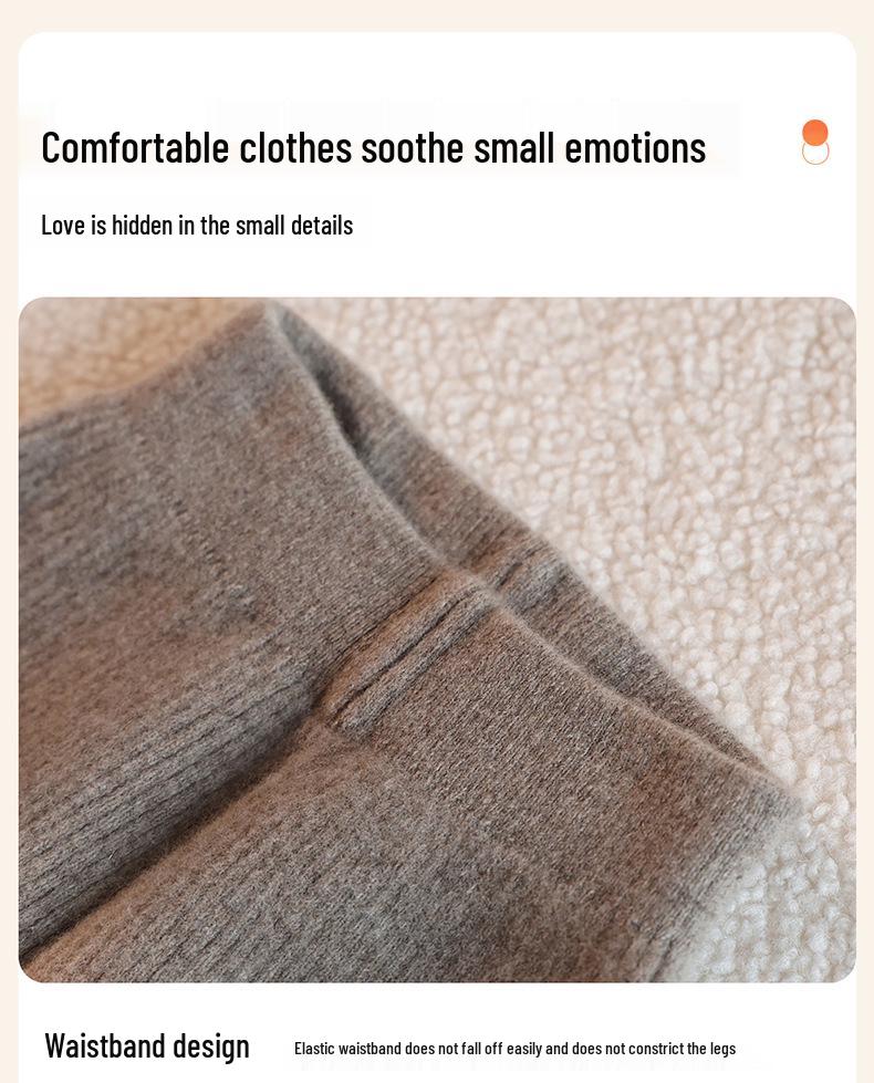 100% Pure Wool Girls' Leggings - Warm Autumn/Winter Pants, Solid Color Korean Style