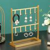2 Tier Metal Jewelry Display Stand Earring Necklace Holder Organizer Rack Multipurpose Jewelry Storage for Dresser Vanity Table
