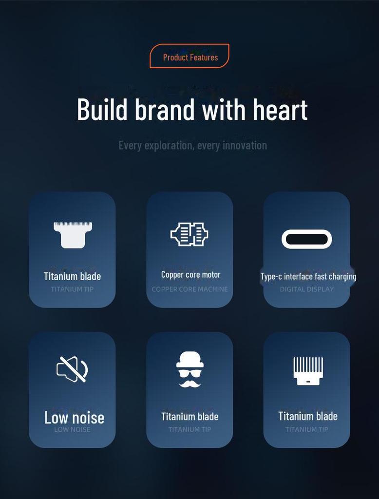 Мужская электрическая машинка для стрижки волос Retro T9 для самостоятельного бритья и профессионального использования в салонах