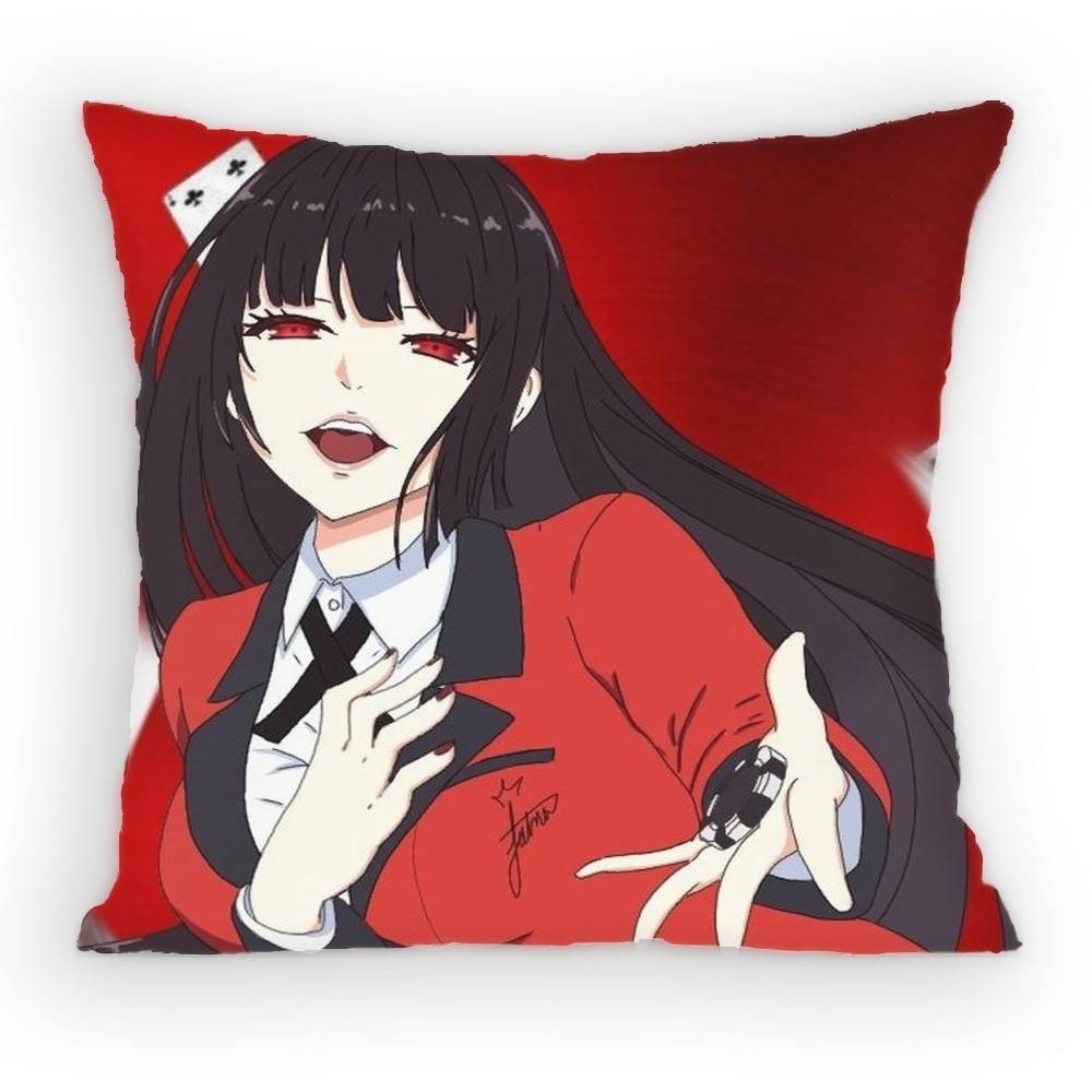 Аниме Kakegurui Наволочка Наволочка против пылевых клещей Невидимая молния шелковистый короткий плюш Чехол на подушку для дивана