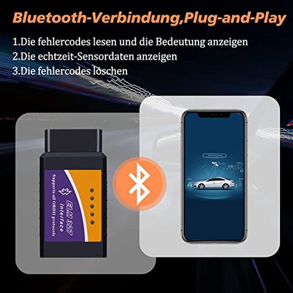 Obd2 Diagnostic Tool Bluetooth 5.0 Obd2 Elm327 Car Diagnostic Tool Scanner Code Reader For Ios Android Windows Obdii Diagnostic Tools Car Code Read
