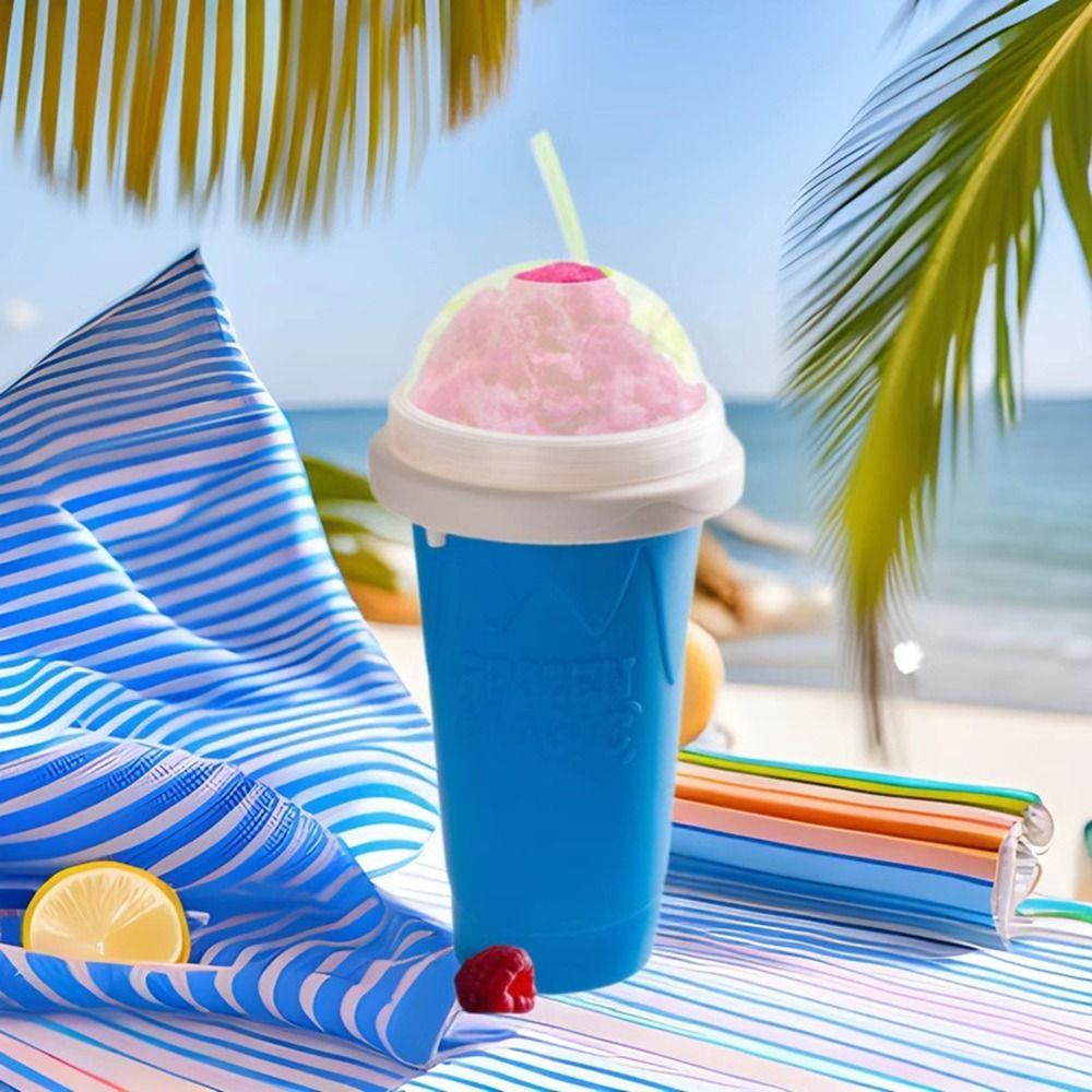 Quick-Frozen DIY Juice Water Bottle Silicone Ice Cream Maker Cups Smoothies Squeeze Cup  Summer