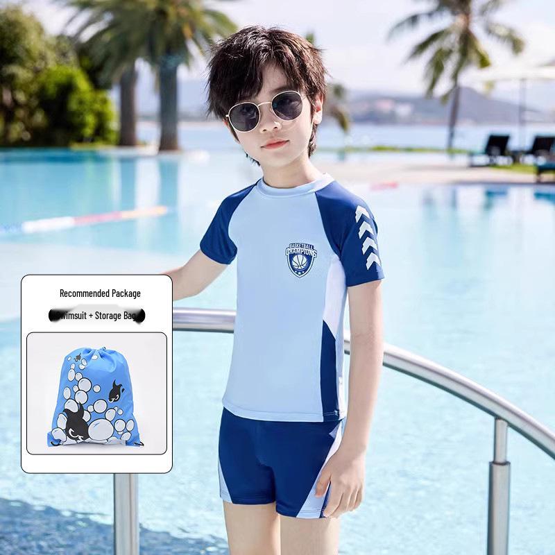 Раздельный купальник для мальчиков 2025: Быстросохнущая, солнцезащитная одежда для плавания для детей