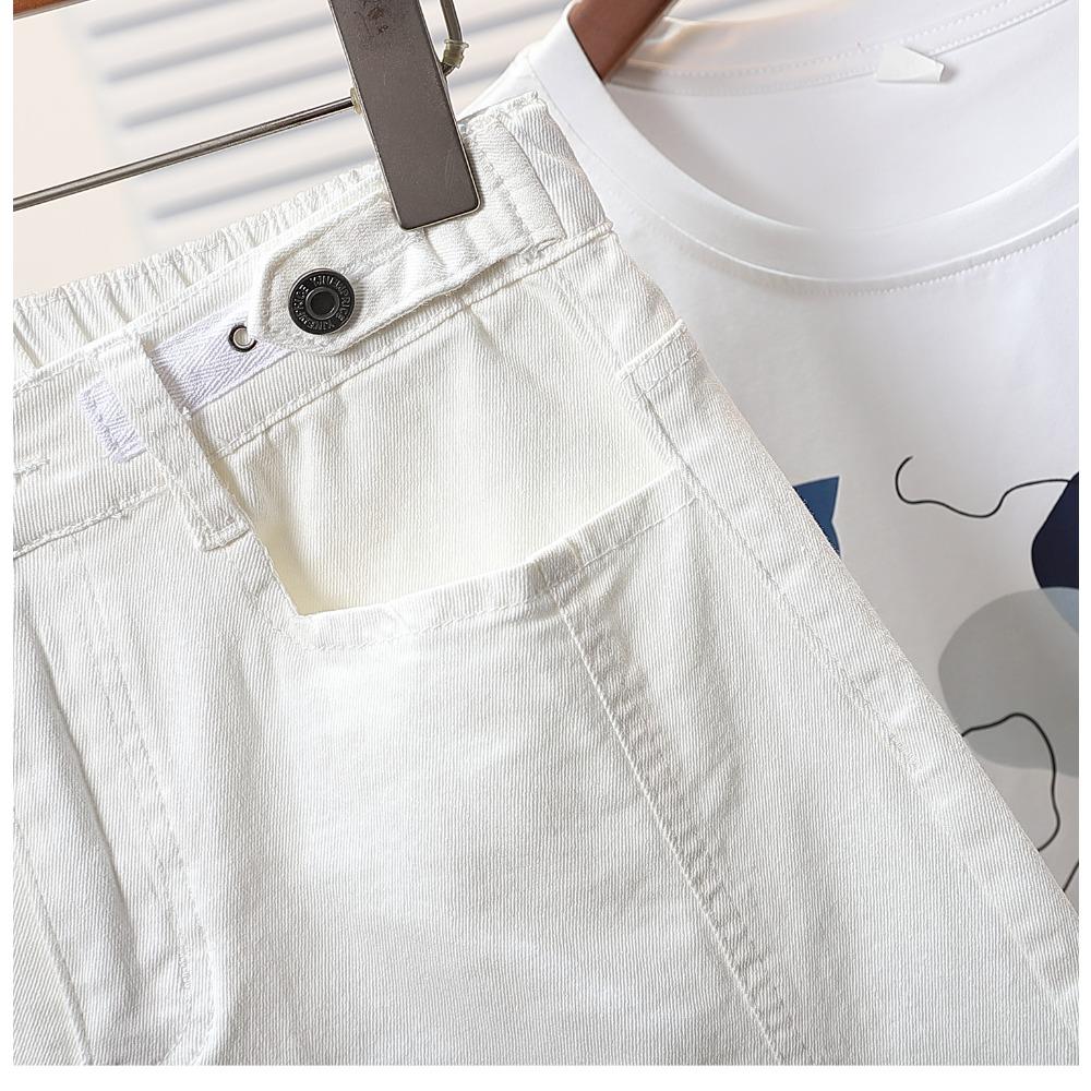 DIMANAF 2025 Plus Size Jeans Elegant Short Pants Women Oversize Loose Casual Cotton Denim Female Casual Pants