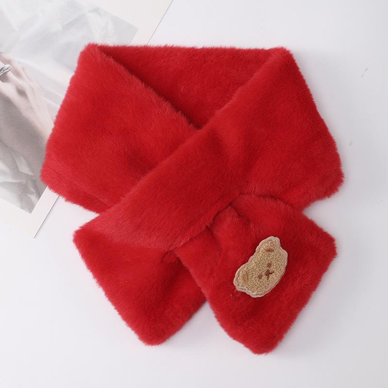 Плюшевый шарф в корейском стиле «Феникс» — милый, толстый, теплый, искусственный мех кролика, универсальная зимняя защита шеи