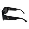 Fendi Logo Design Rectangular Sunglasses Men sunglasses Black FE40117I5601A