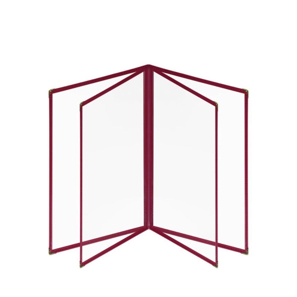 Прозрачная ПВХ обложка для меню формата А4, металлические уголки, книга для отображения цен меню, папка на кольцах, бар, кафе