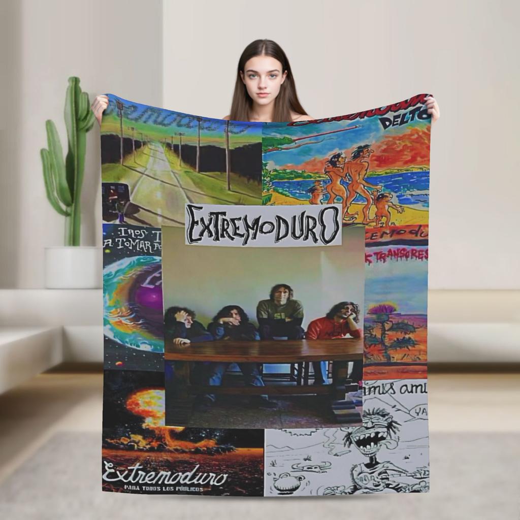 Extremoduro Испанская Хард-рок Группа Плед Халат Иньеста Мягкий Плюшевый Плед Для Пикника На Открытом Воздухе Фланелевая Постельная Простыня Покрывало На Кровать