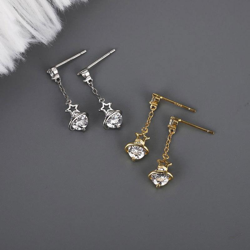 Романтичные серьги Planet Star Temperament Light Luxury Student, женские трендовые серьги