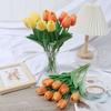 5Pcs Artificial Tulip Flowers Pink White Tulips Fake Flowers Bouquet Wedding Garden Decoration Home Vase Decor Plants Mother's Day Gift