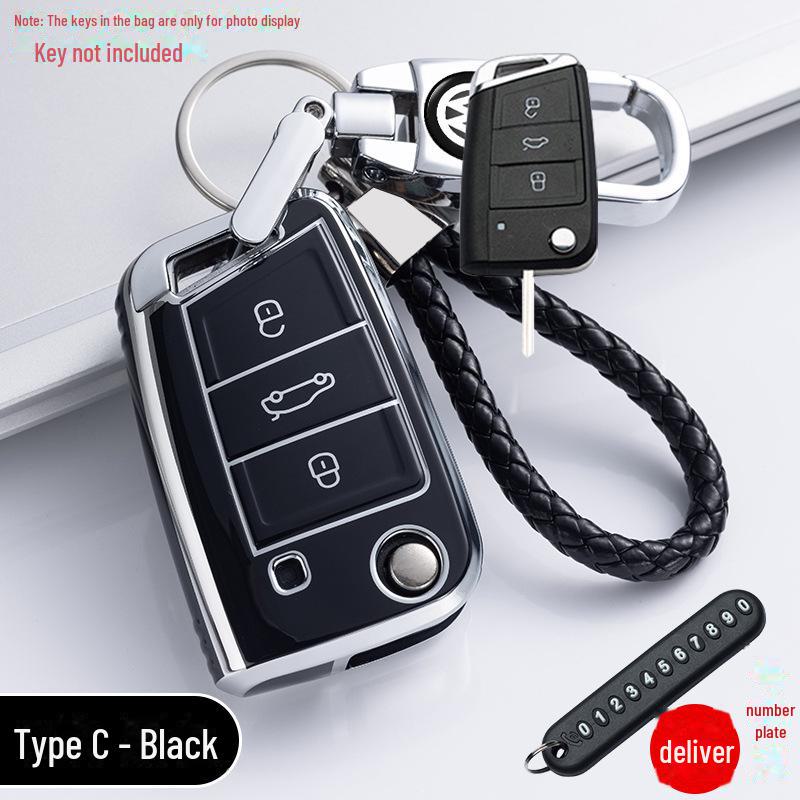 Volkswagen Key Cover for Sagitar, Tiguan, Lavida, Bora, Passat, Lingdu, Yuetu, Anglan, Patrol - Key Bag