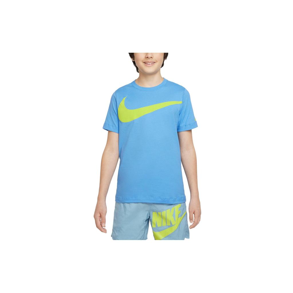 Nike Спортивная одежда с большим логотипом и круглым вырезом, детские футболки DO1807-412