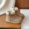 Warm Cotton Camel Snow Boots for Babies and Girls - Winter 2025 Edition with Extra Velvet Lining