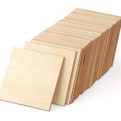 Квадратный спил из необработанного дерева 10 см для DIY, лазерной резки и ручной росписи