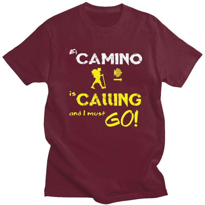 Custom Buen Camino De Santiago T Shirt for Men 100 Cotton Tshirt Casual Tee El Camino Way Tshirt