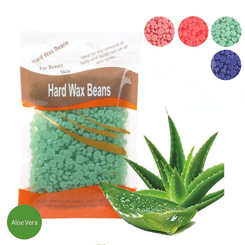 100 г твердый воск для удаления волос, фасоль, горячая пленка для депиляции, гранулы для удаления бикини, ног, рук, косметическая косметика
