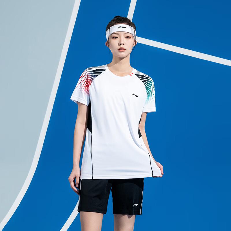 Li-Ning Унисекс спортивный комплект с коротким рукавом для бадминтона