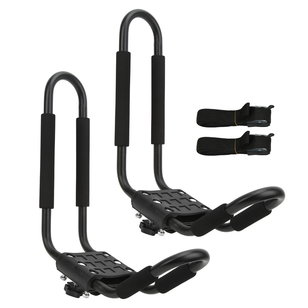 Kayak Roof Rack J Shaped Bar Rust Proof Metal Canoe Carrier Car Top Mount for Surfboard Sailboat