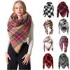 Women's Autumn And Winter Christmas Fashion Warm Casual Solid Color Plaid Long Scarf