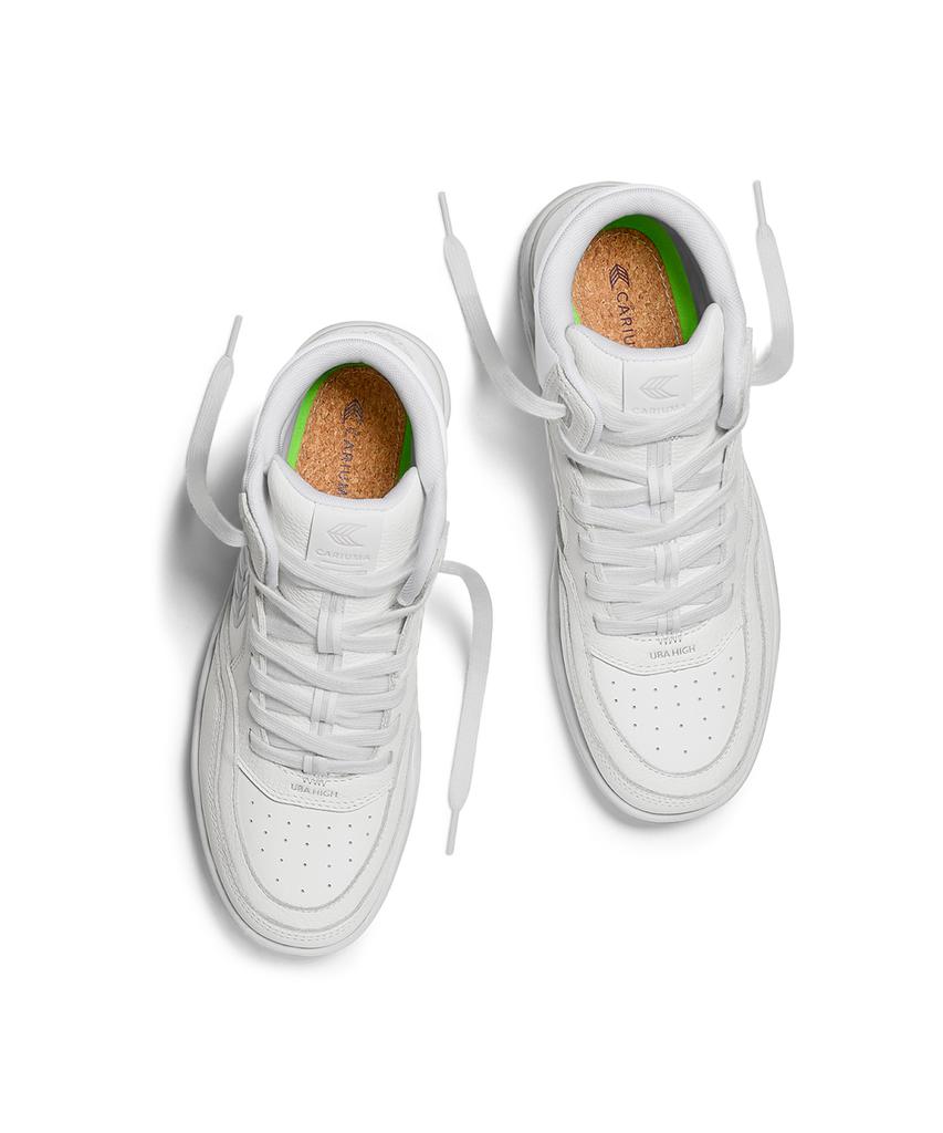 Cariuma Uva High Sneakers Premium Leather Ice Logo White