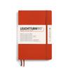 Leuchtturm Horizontal Soft Fox Officially Imported Notebook, A5, Ruled, Cover, Red, 367267,