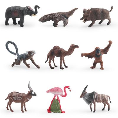 Игрушки-модели диких животных: Верблюд, Муравьед, Антилопа, Игрунка, Кабан, Фламинго, Орангутан для Детей