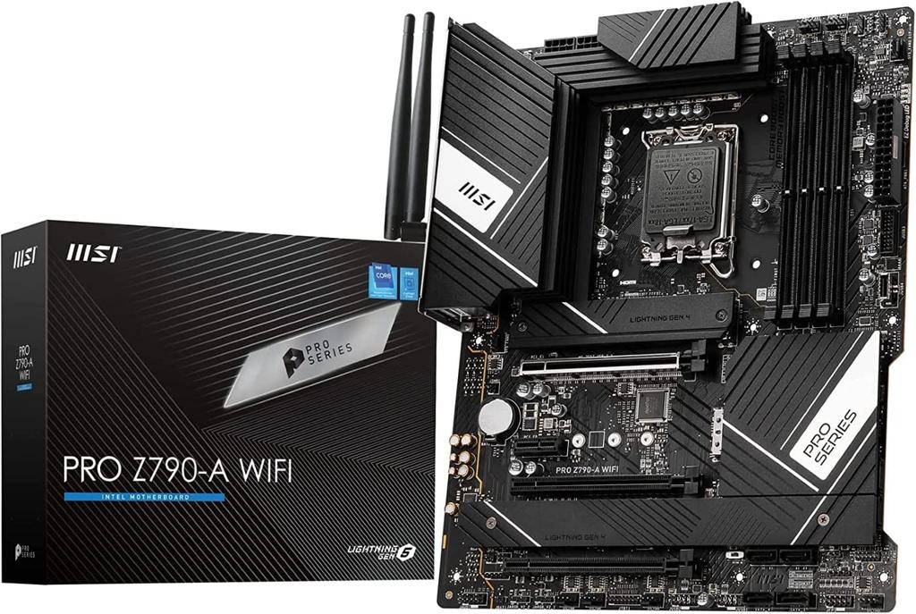 Материнская плата MSI PRO Z790-A WIFI для процессоров Intel 12-го и 13-го поколений (LGA1700) Совместимая материнская плата ATX MB5915 с чипсетом Z790