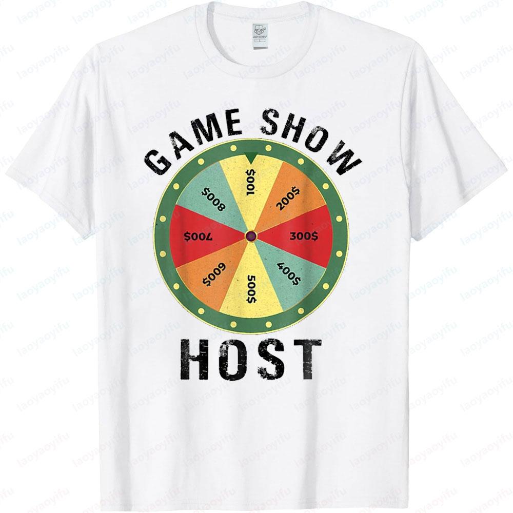 Game Show Host Trivia Tshirt Board Game Night Questions Vintage Tee Party Game Unisex TShirt Men Women Cotton Short Sleeve