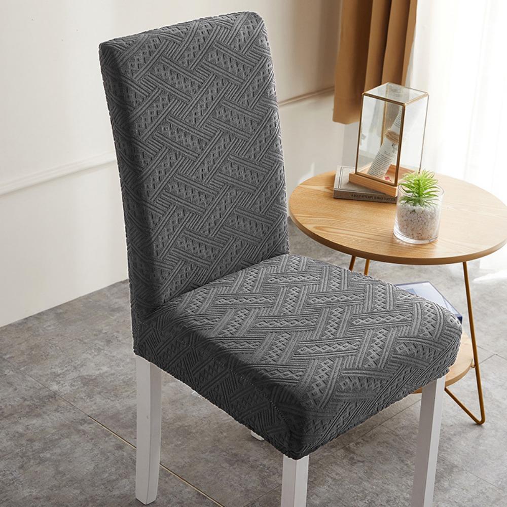 Elastic Chair Covers Set with Backrest Universal Stretch Dining Chair Slipcovers for Home Simple All Season Use