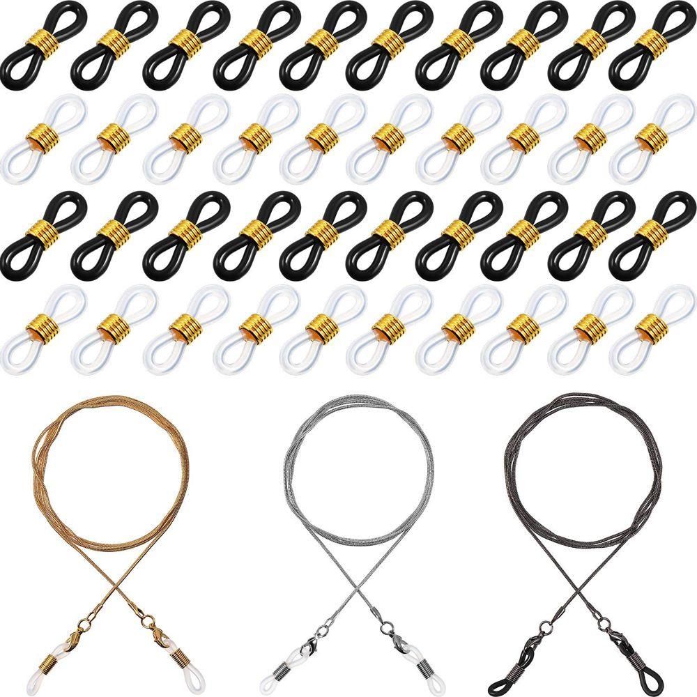 Регулируемый держатель для очков, цепочка для очков, фиксаторы концов, коннекторы для концов очков, ремешок для очков