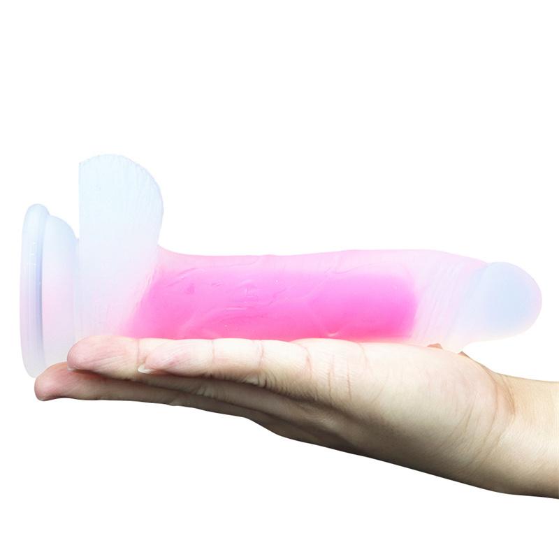 Женский дилдо силиконовый продукт имитация для взрослых маленький прозрачный светящийся мягкий секс-игрушка