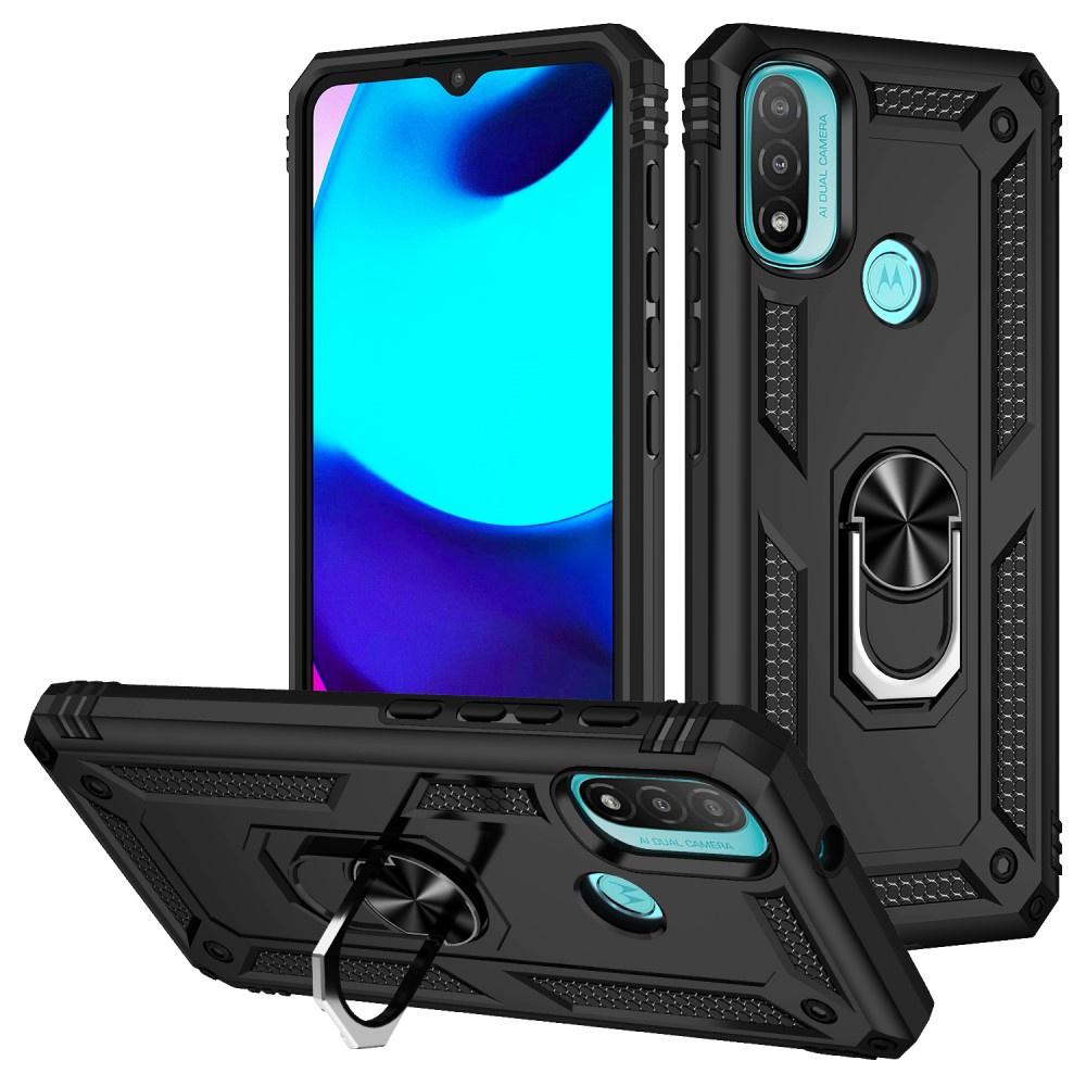 Armored case for Motorola Moto E20/E30/E40, Nox Case Ring, black