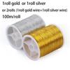 100 Metres Hand Crafts DIY Embroidery Thread Cross Stitch Gold Wire Sewing Machine