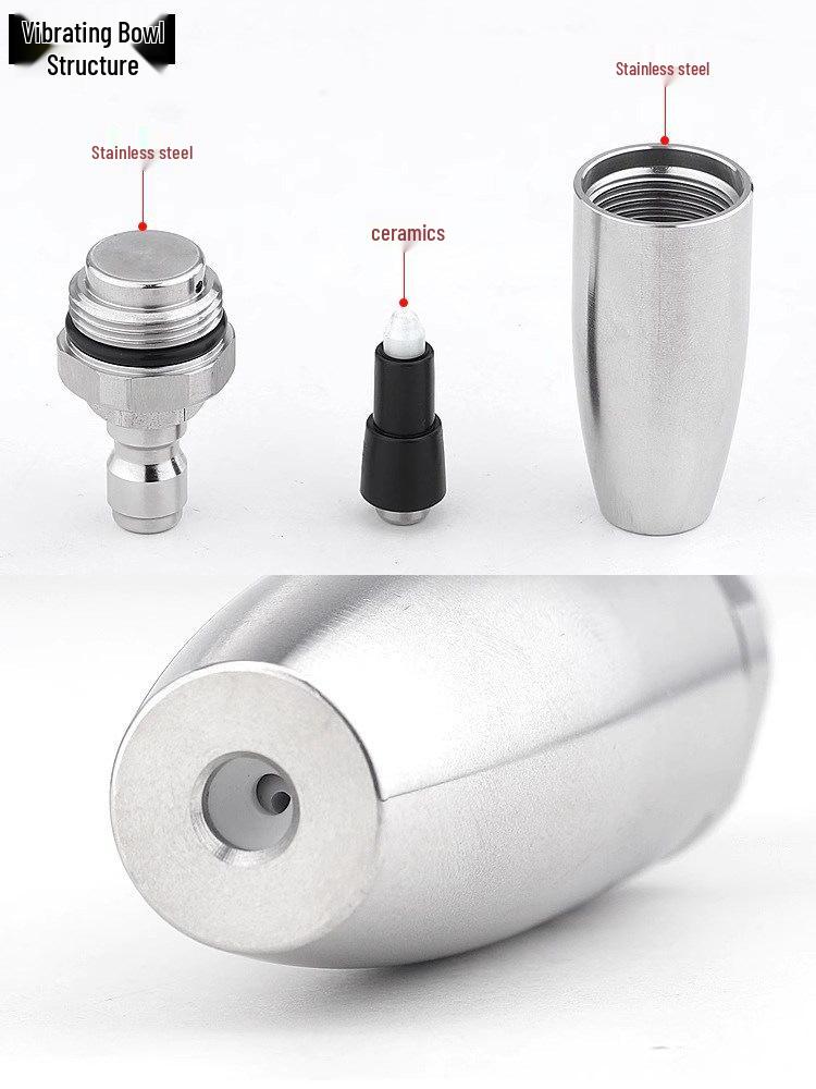 360° Rotating Stainless Steel Spray Head Water Gun with Lotus Nozzle for Joint Cleaning