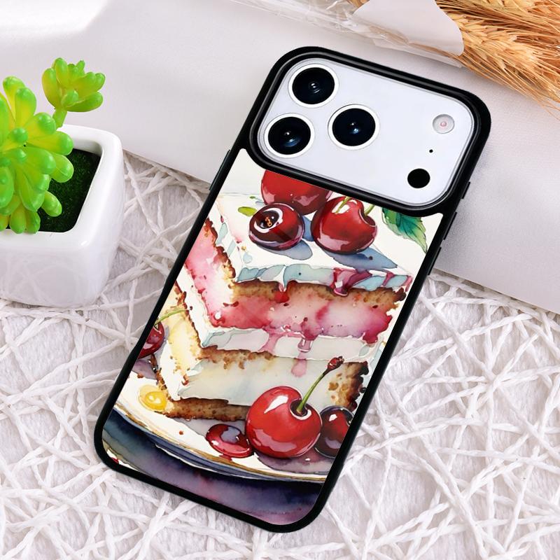Чехол для телефона Fancy Desert с рисунком торта для iPhone 17 Air 16 15 11 12 14 13 Pro Max Ударопрочный чехол