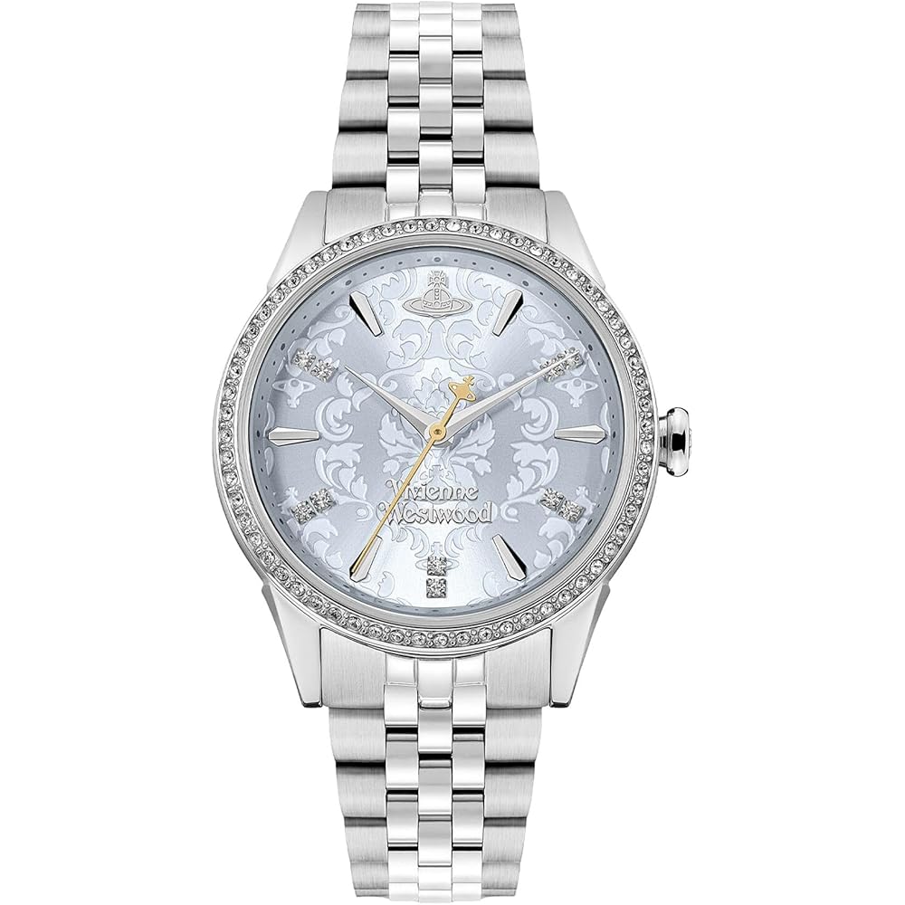 Женские серебряные часы Vivienne Westwood VV327LBLSL Аналоговый дизайн Корпус из нержавеющей стали