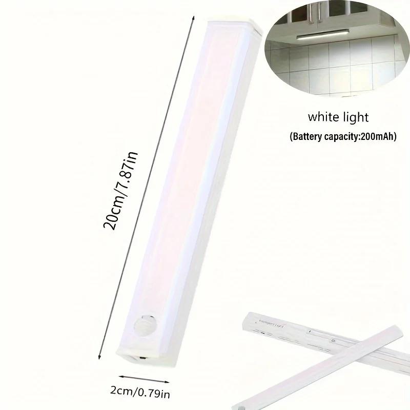 Rechargeable Magnetic LED Strip Light with Motion Sensor for RV Cabinet Wardrobe Kitchen - Wireless Night Light