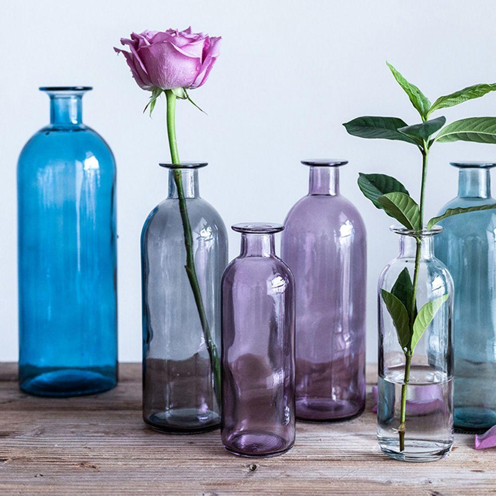 Living Room Glass Bottle Flower Decoration Flower Vase Glass Vase Table Decor Home Decoration