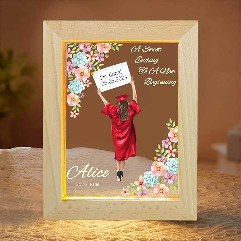 Персонализированные подарки на выпускной для нее, индивидуальный выпускной класс 2024 года, ночник из акрила, поздравления с выпускным подарком для дочери, сына, класс