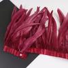 10Meters Rooster Tail Feathers Trim 25-30Cm Coque Feathers Trimming For Handiwork Crafts Carnival Dress Skirt Costumes Plumes