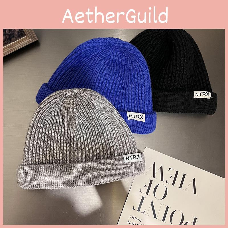 Solid Color Ntrx Letter Pattern Knit Beanie With Warmth For Winter Casual Wear