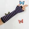 Hip Hop Gloves Long Fingerless Oversleeve Men and Women Knitted Soft Skin Friendly Gloves Stretch Winter Arm Warmer