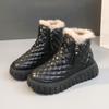Осенние и зимние зимние ботинки с плюшевыми хлебными ботинками, толстые подошвы для увеличения роста, короткие зимние ботинки из хлопка, теплая хлопковая обувь