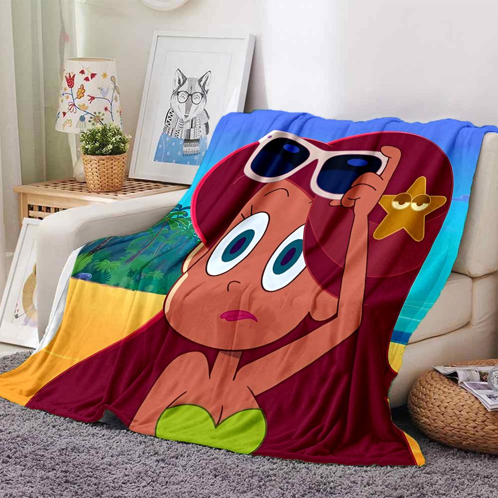 Zig & Sharko Theme Printed Blanket - Perfect for Couch, Bed, Travel & Outdoor Use | Machine Washable, Cozy & Durable.