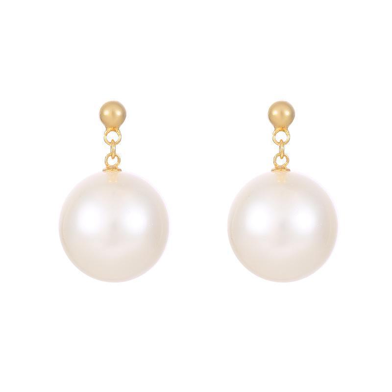 Elegant French Style Pearl Earrings for Women - High-End All-Match Accessory